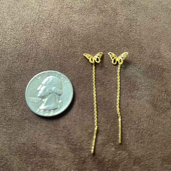 18k earring butterfly real gold - Picture 3 of 6